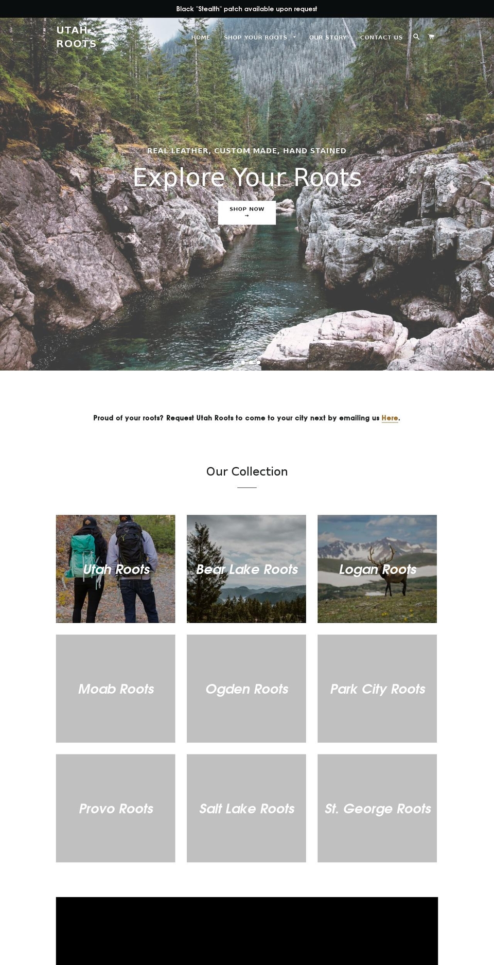 parkcityroots.com — Shopify storefront screenshot
