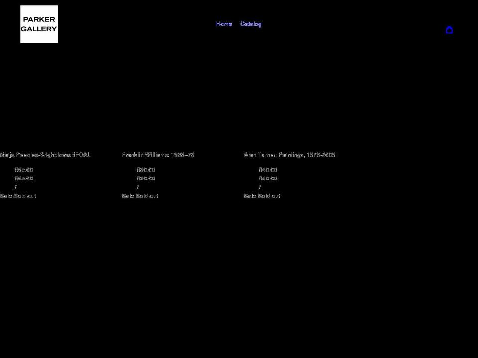 parkergallery.myshopify.com shopify website screenshot