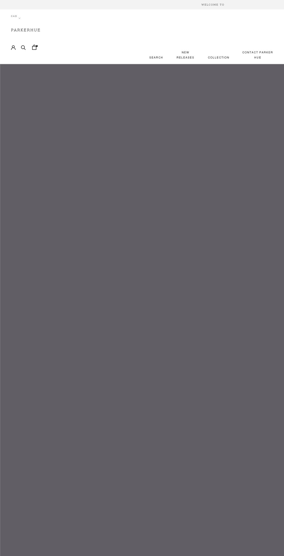 parkerhue.com — Shopify storefront screenshot