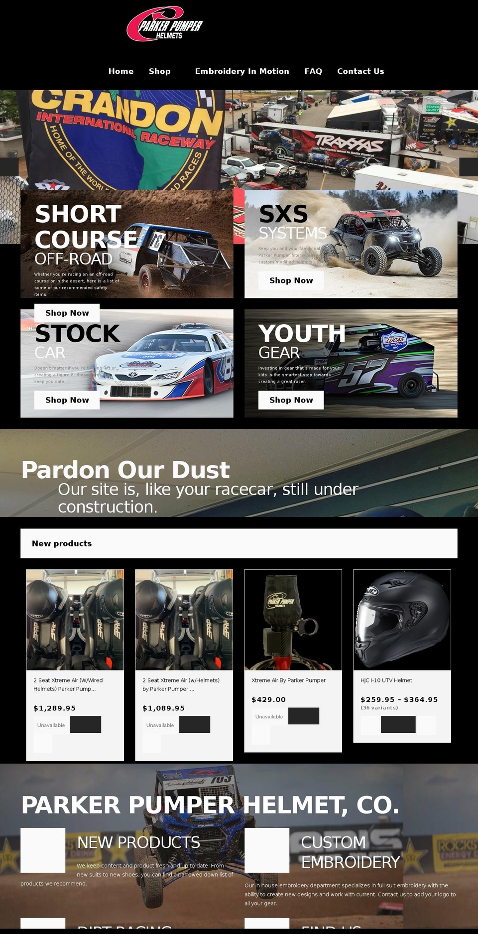 parkerpumper.com shopify website screenshot