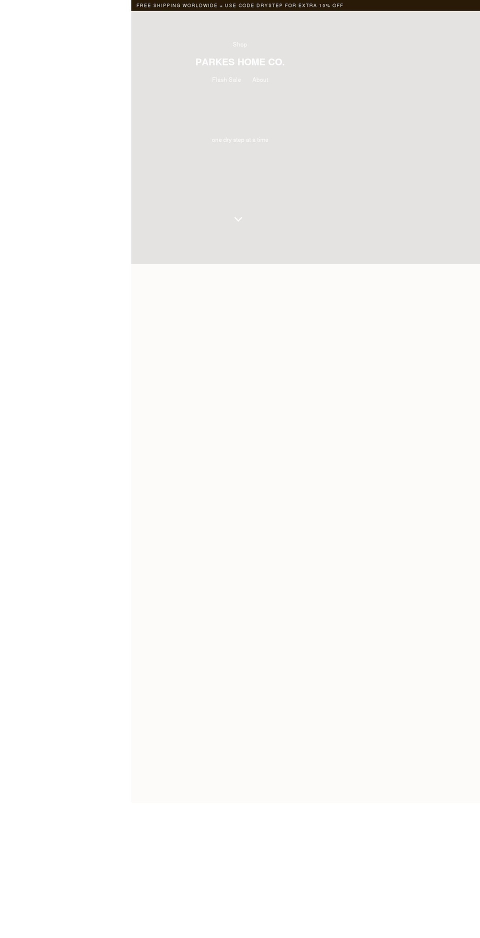 parkeshome.co shopify website screenshot