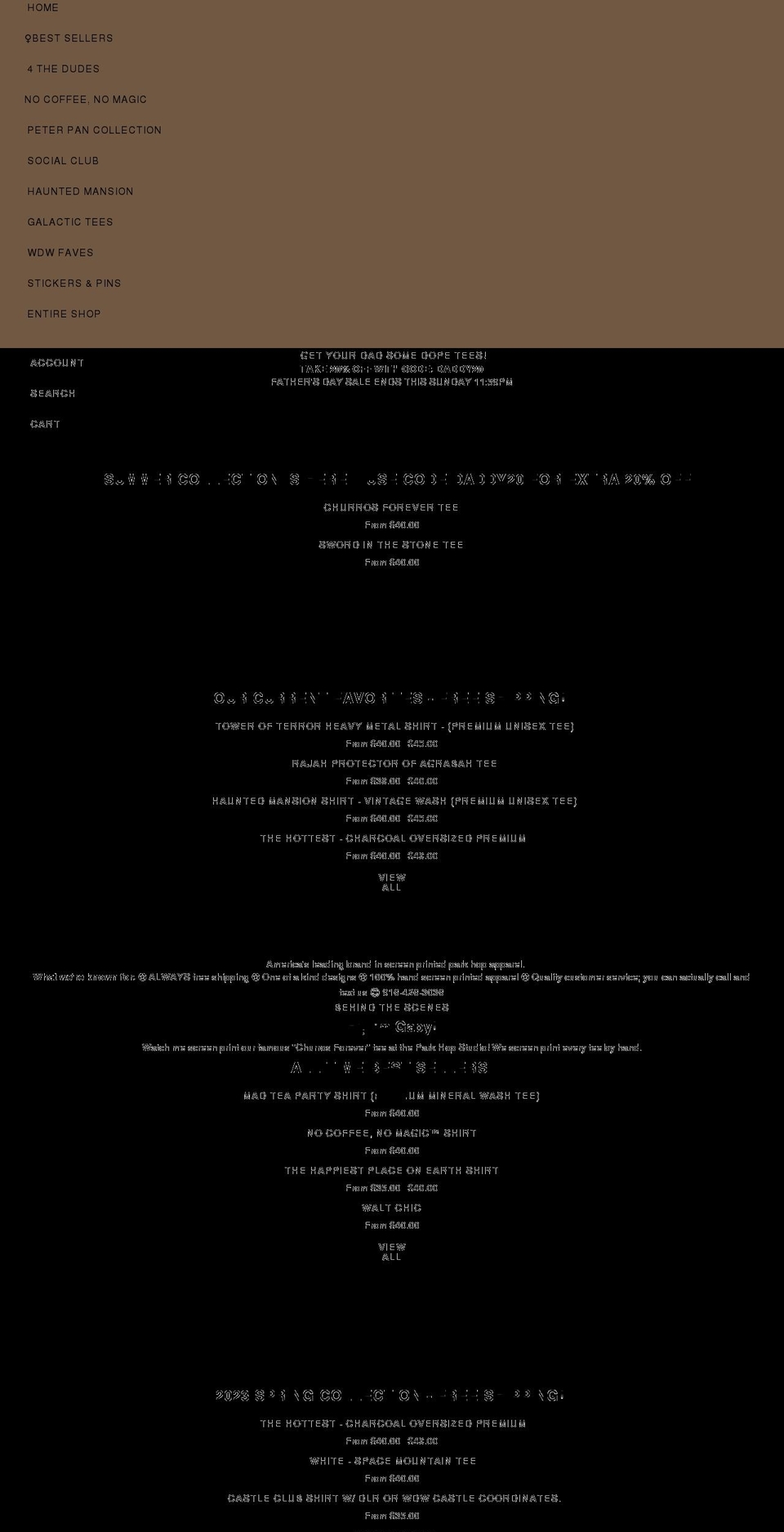 parkhoptees.com shopify website screenshot