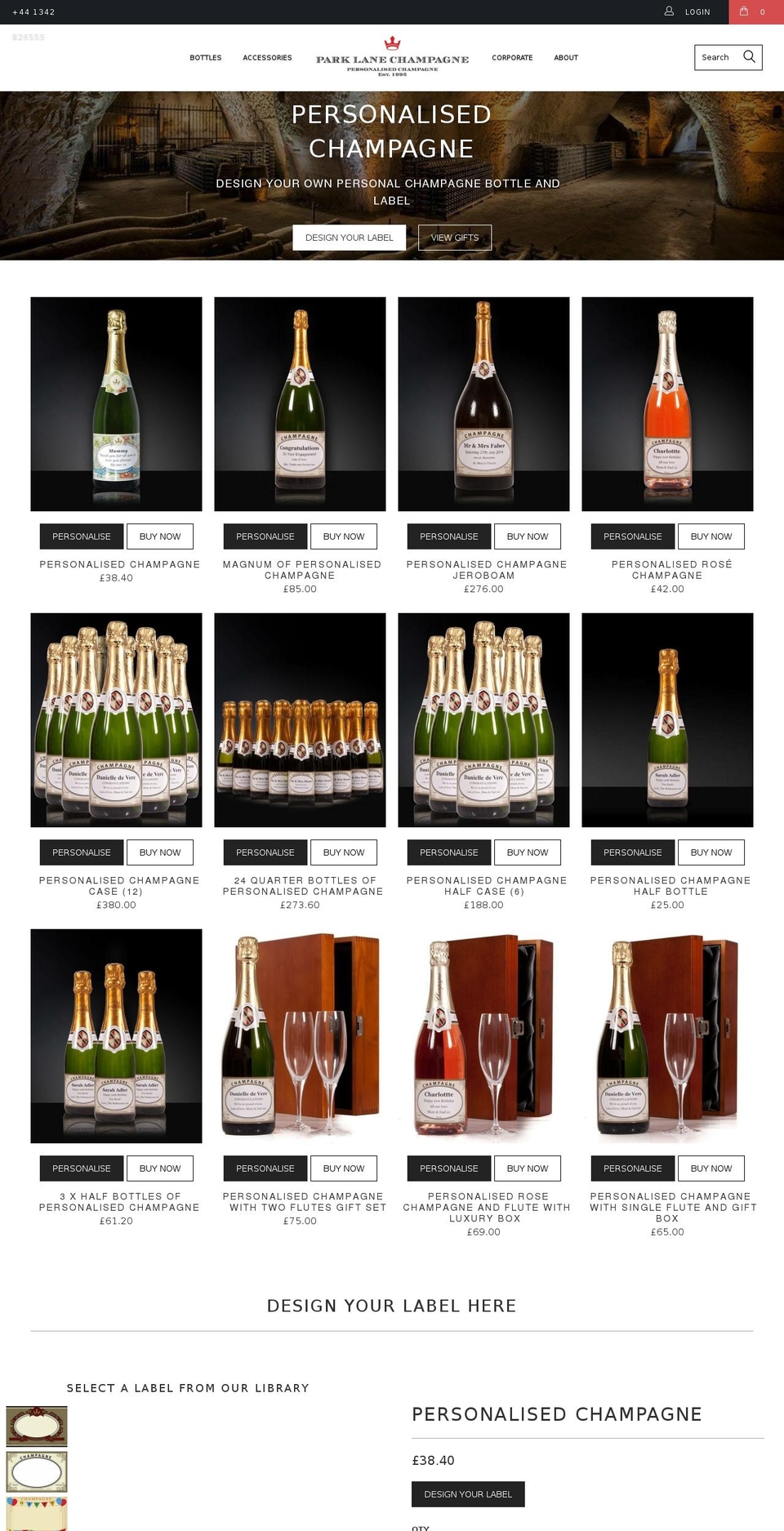 PLC 1.5.1 Shopify theme site example parklanechampagne.co.uk