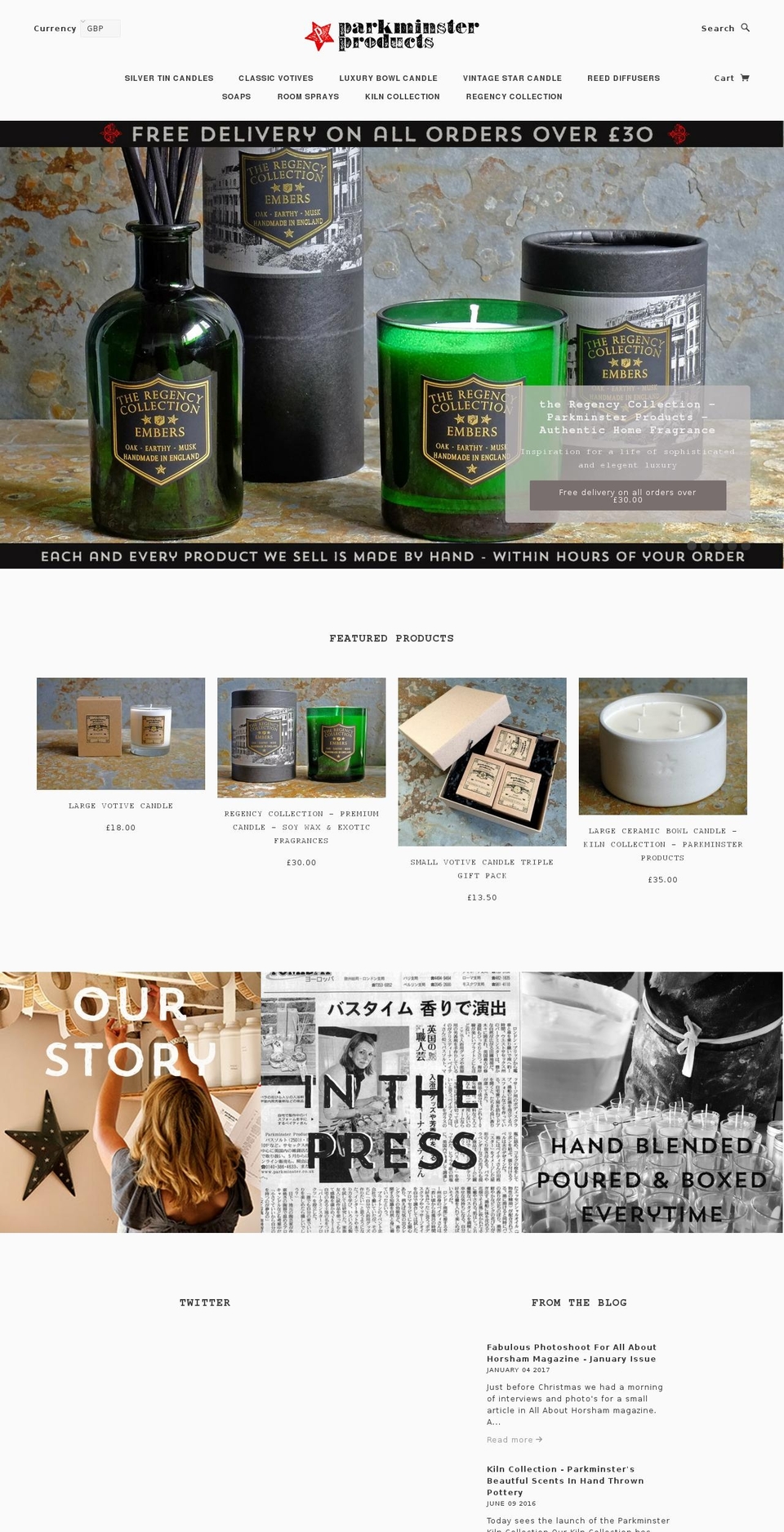 Expression Shopify theme site example parkminster.co.uk