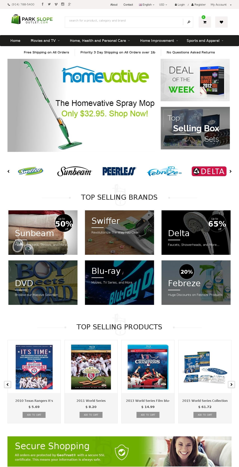 parkslopeoutlet.com shopify website screenshot