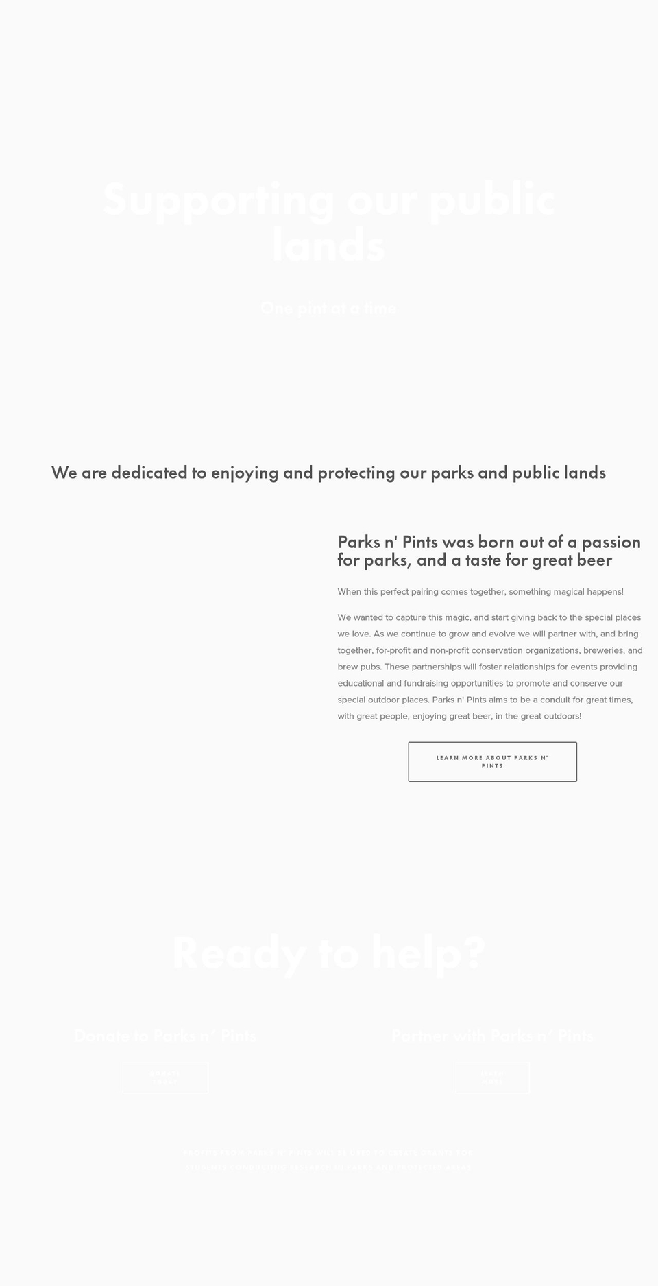 parksnpints.com — Shopify storefront screenshot