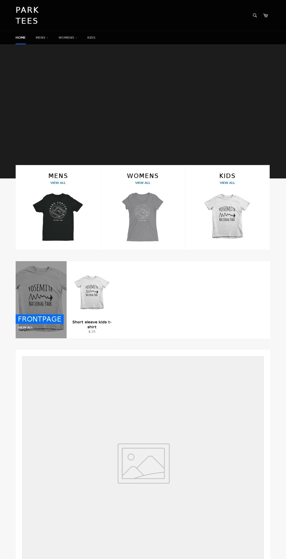 parktees.com shopify website screenshot