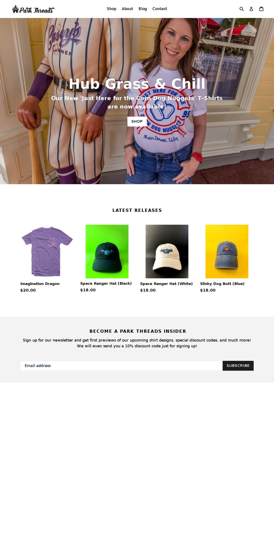 parkthreads.com — Shopify storefront screenshot