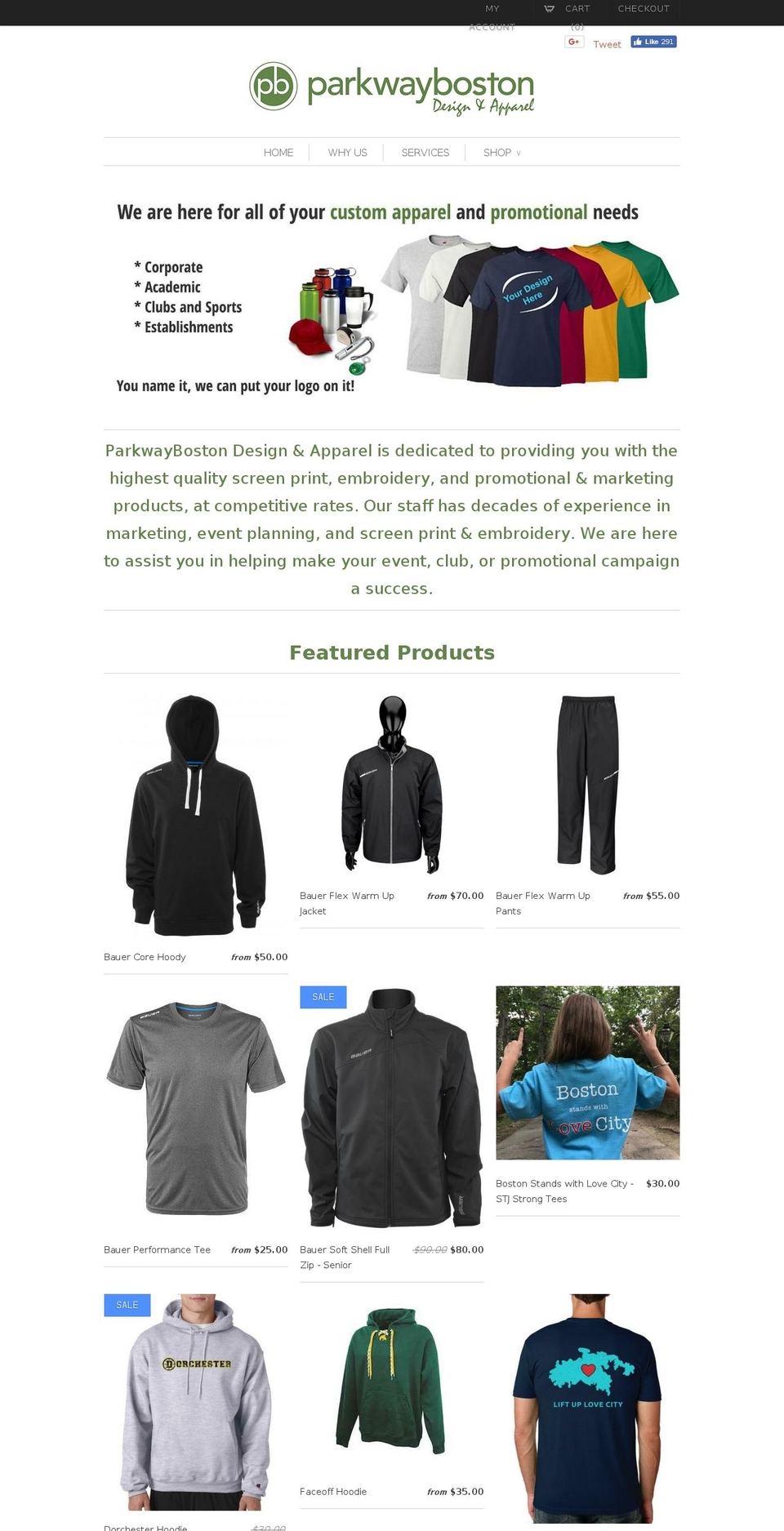 parkwaybostondesign.com shopify website screenshot