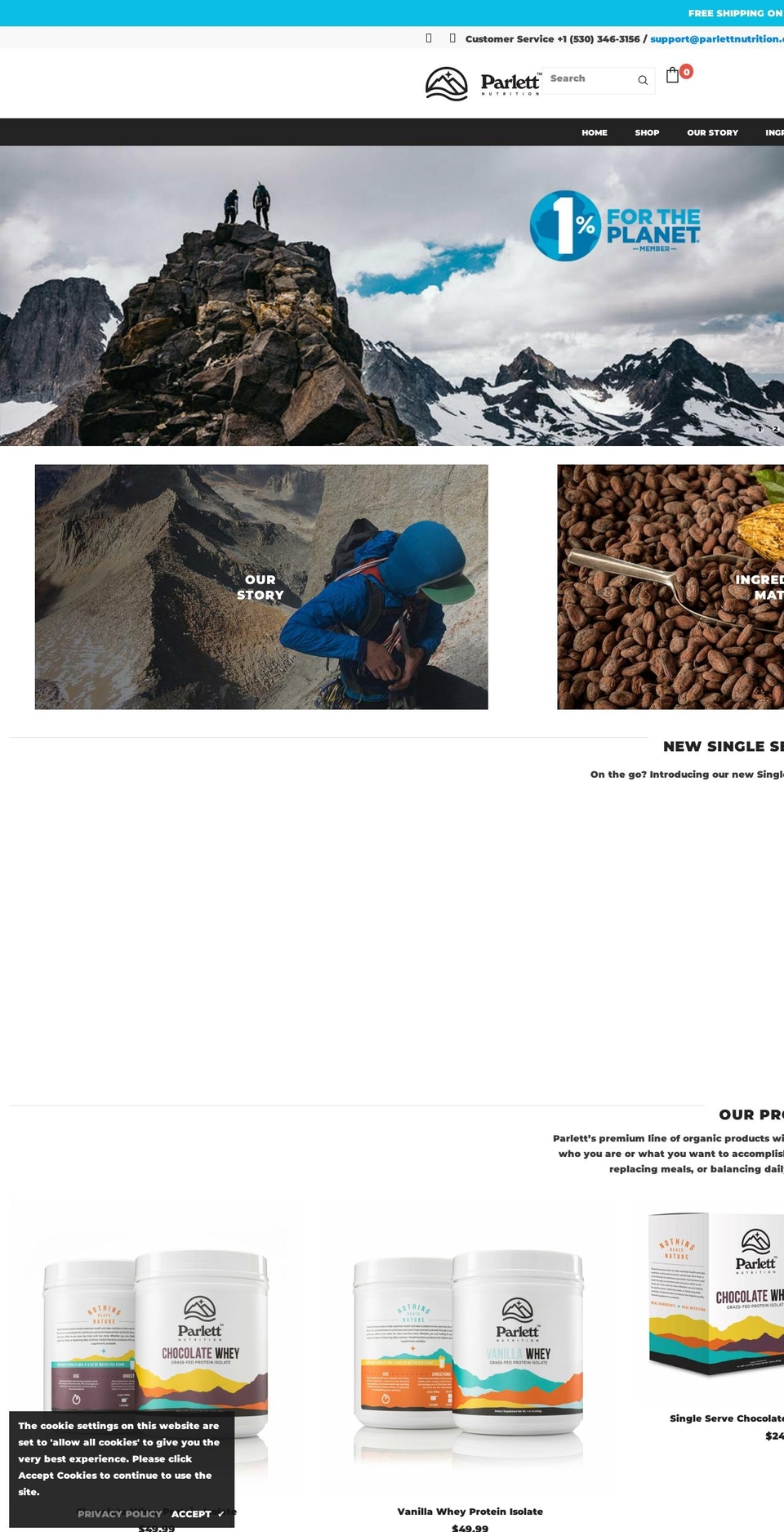 parlettnutrition.com shopify website screenshot