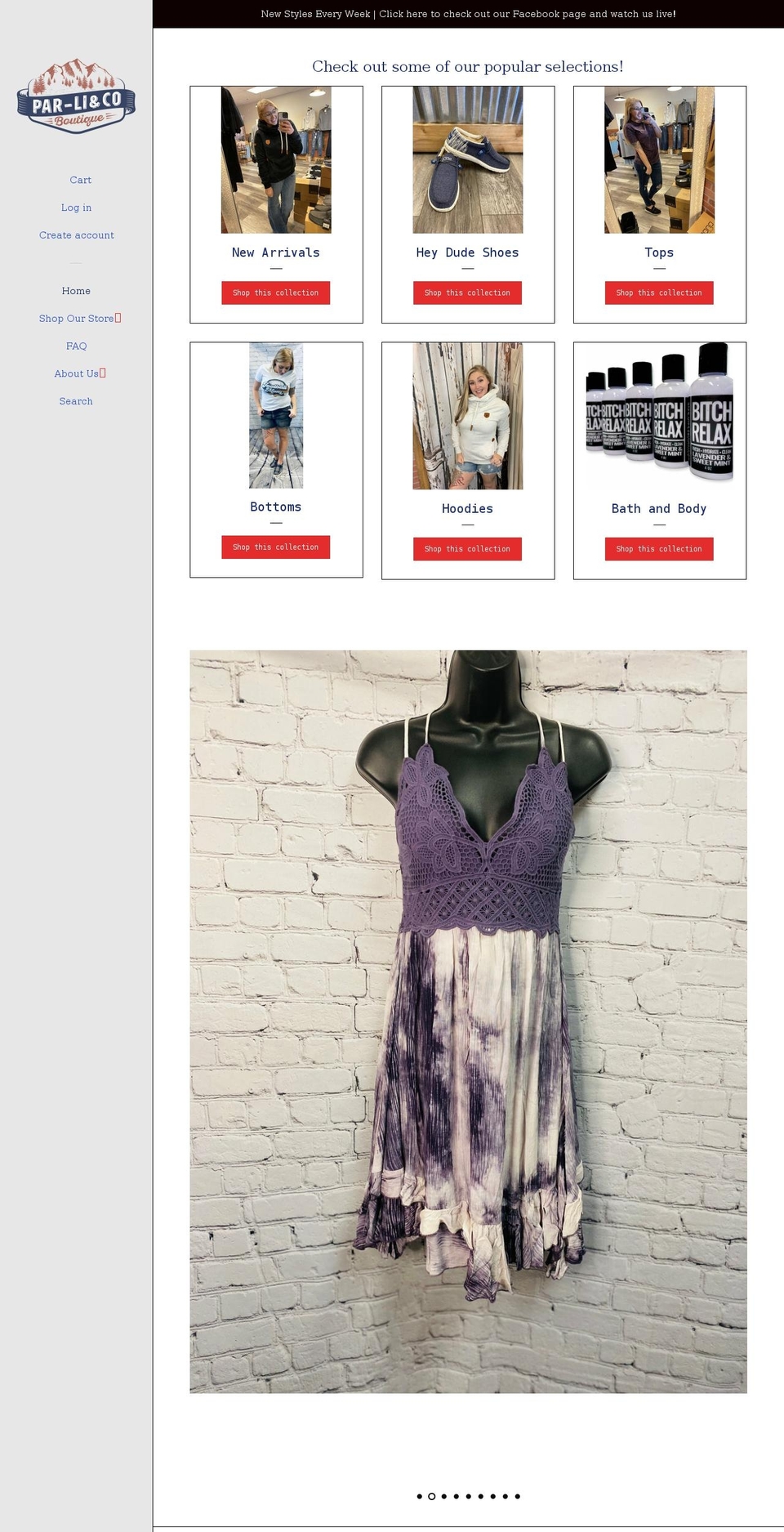 parliboutique.com shopify website screenshot