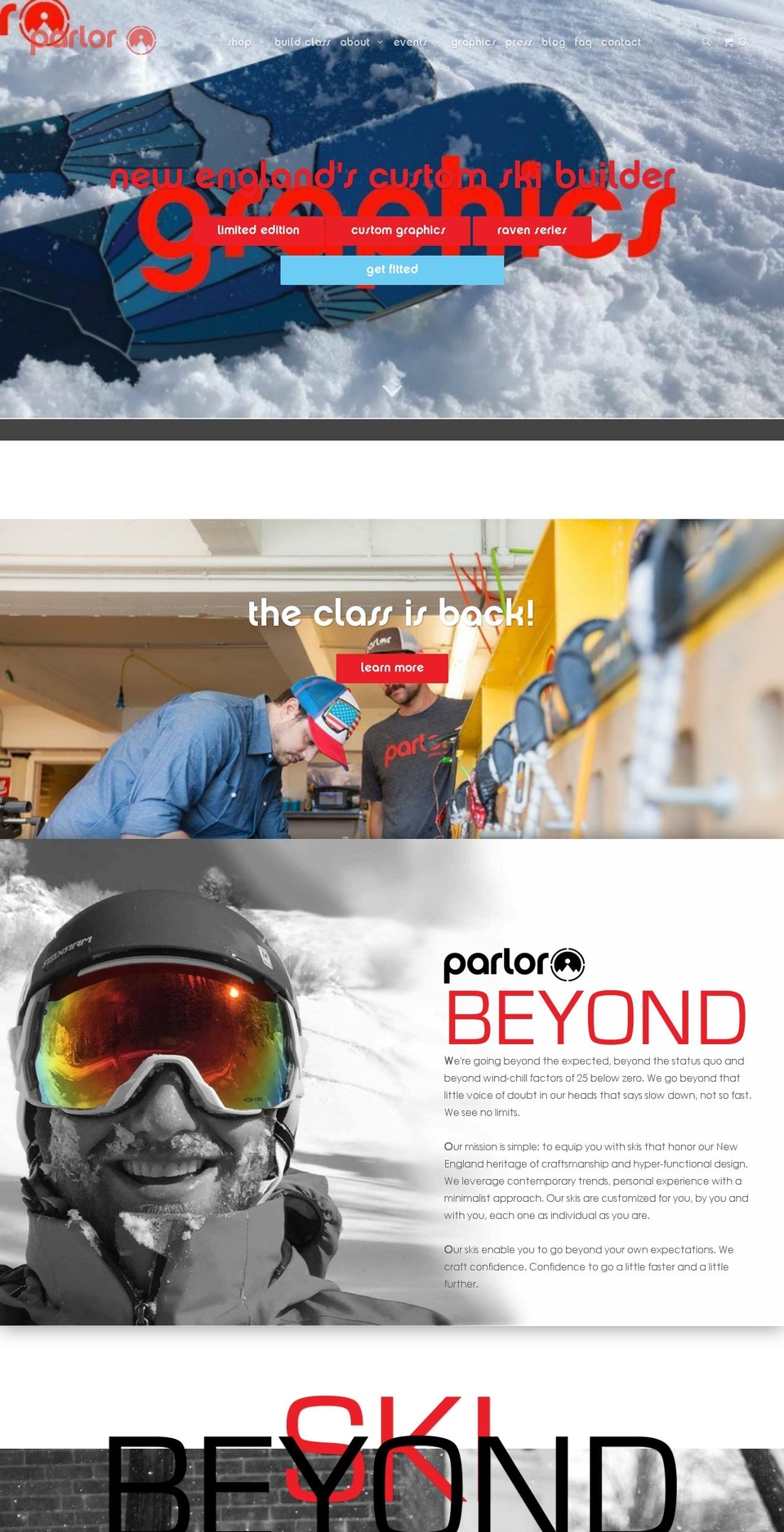 parlorski.com — Shopify storefront screenshot