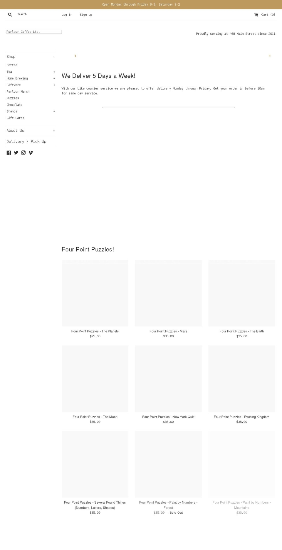 parlour-coffee-ltd.myshopify.com shopify website screenshot