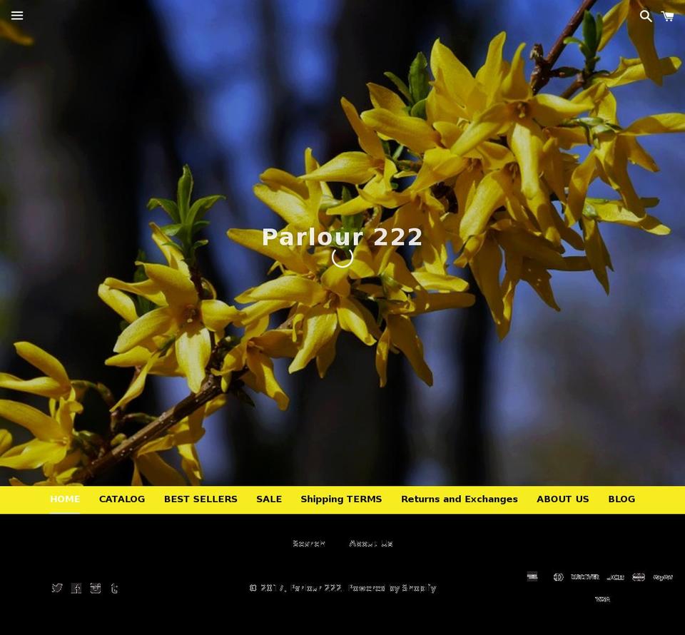 parlour222.com shopify website screenshot
