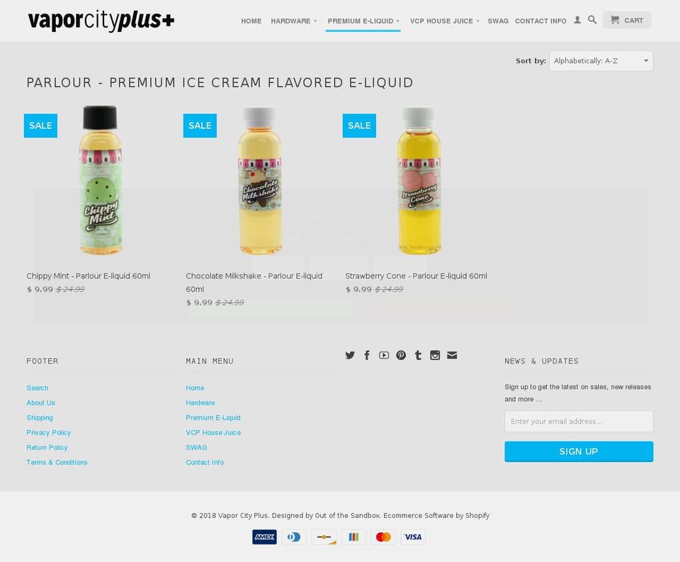 parloureliquid.com — Shopify storefront screenshot