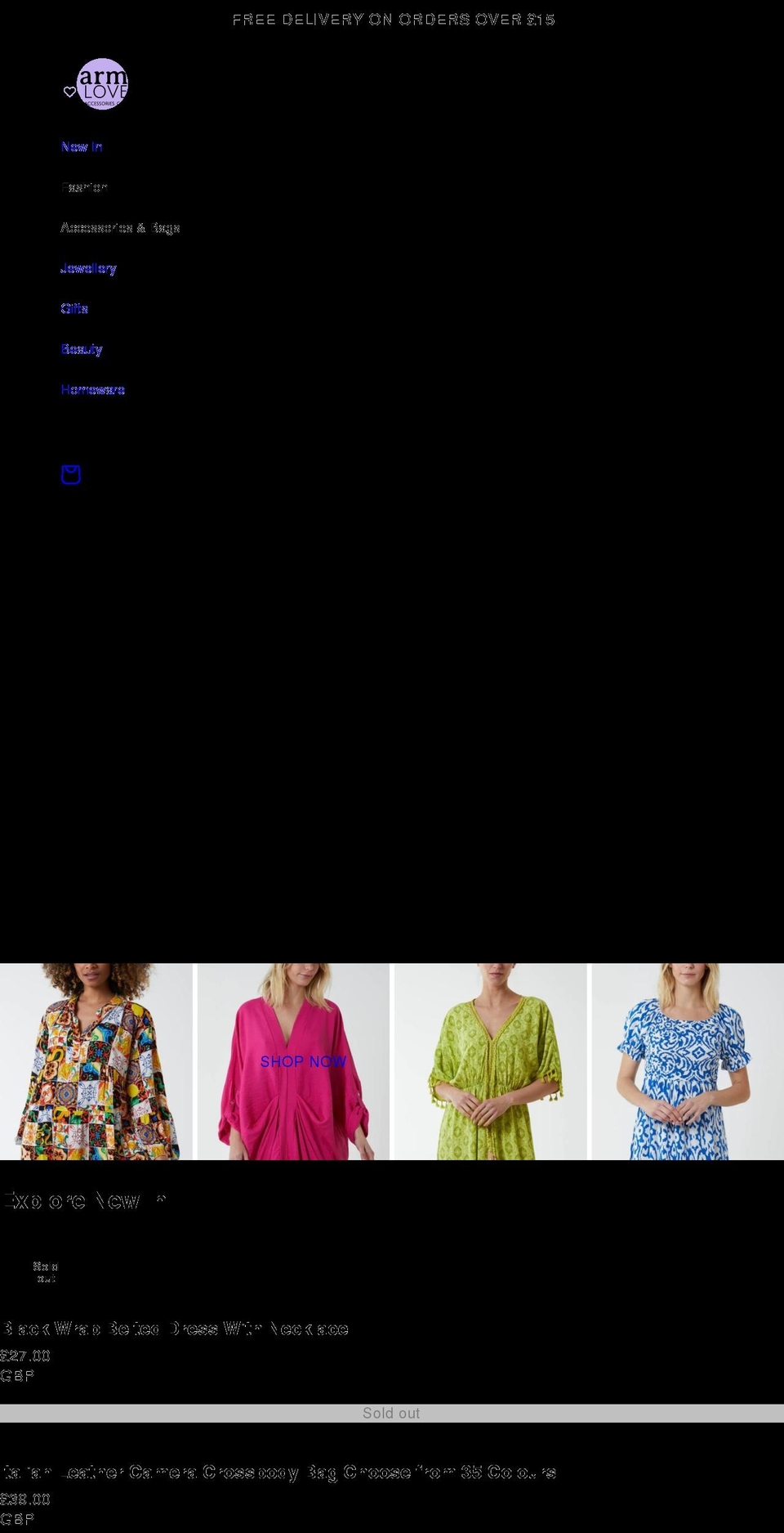 parmaboutique.co.uk shopify website screenshot