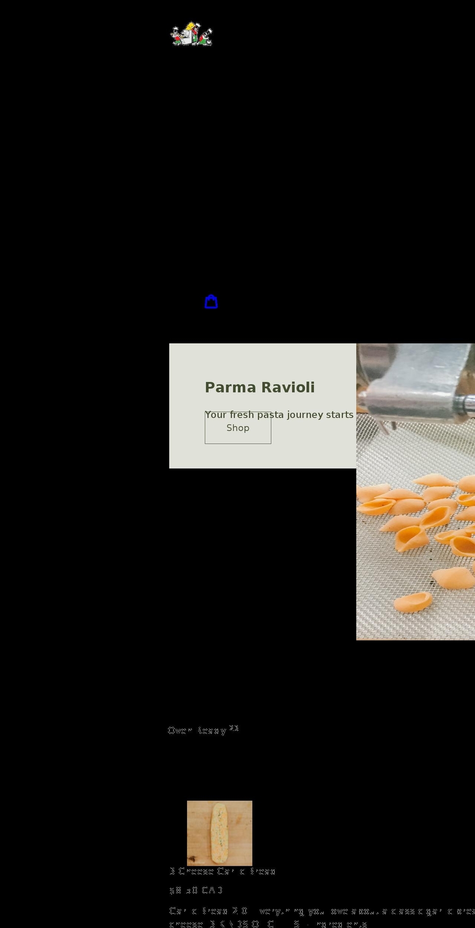 Express Shopify theme site example parmaravioli.ca