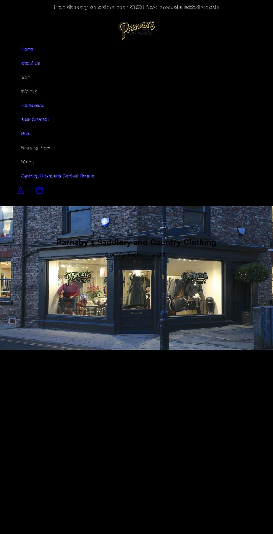 parnabys.com shopify website screenshot