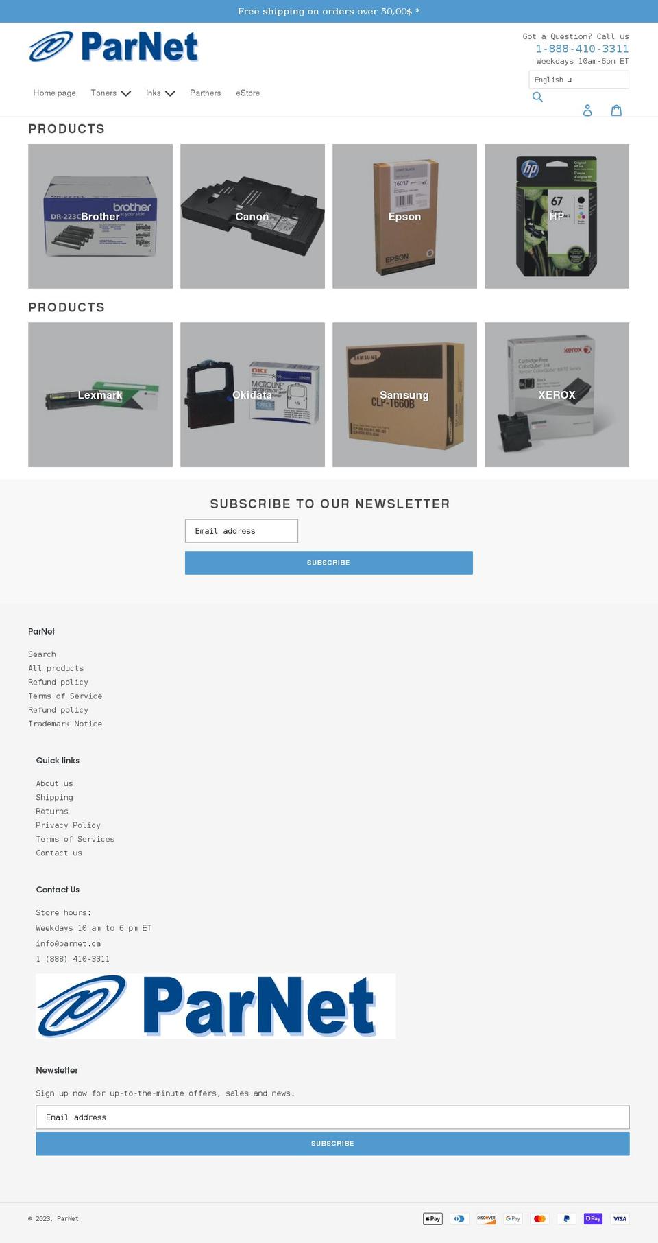 Dsl-version- Shopify theme site example parnet.ca