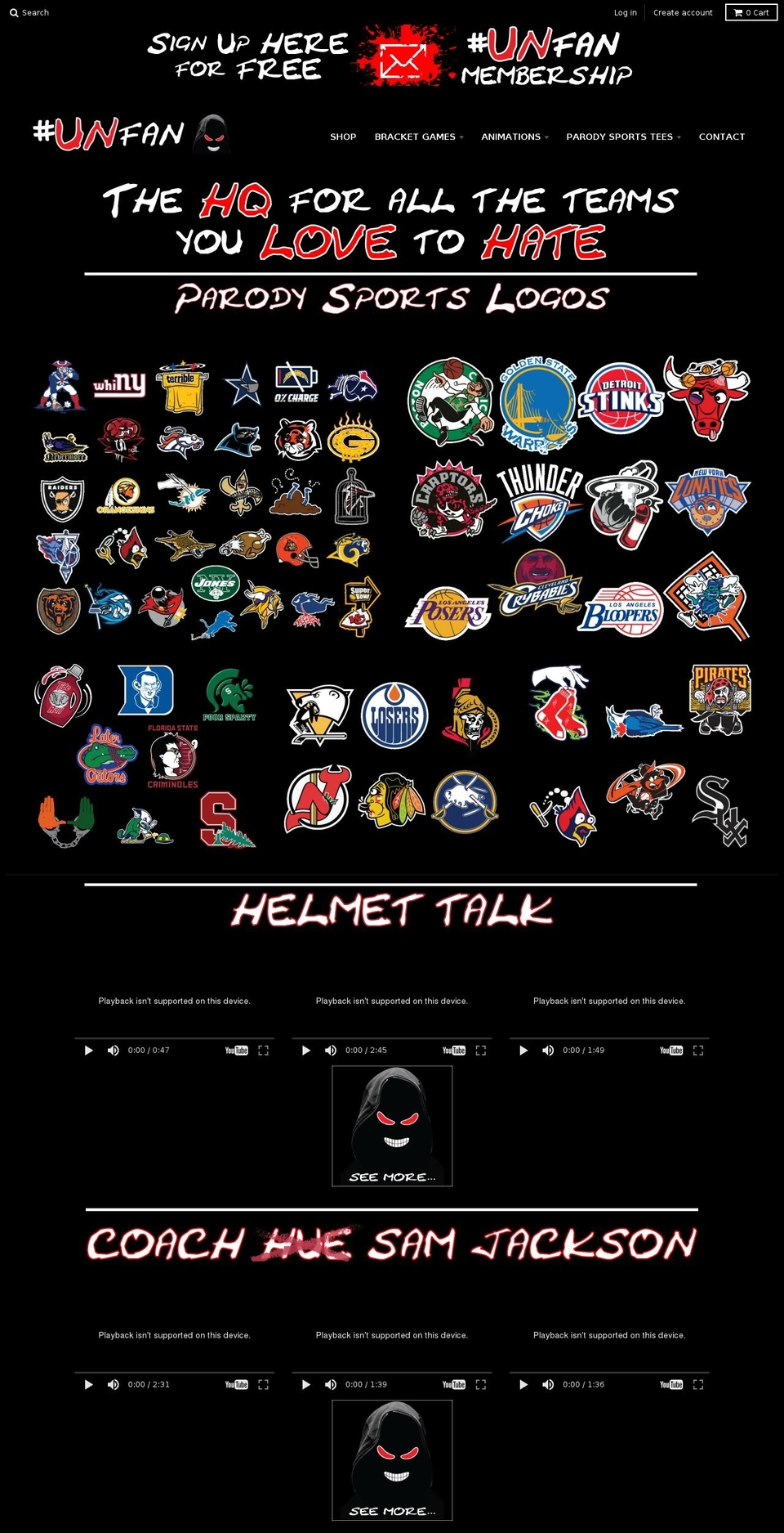 parodytease.com shopify website screenshot