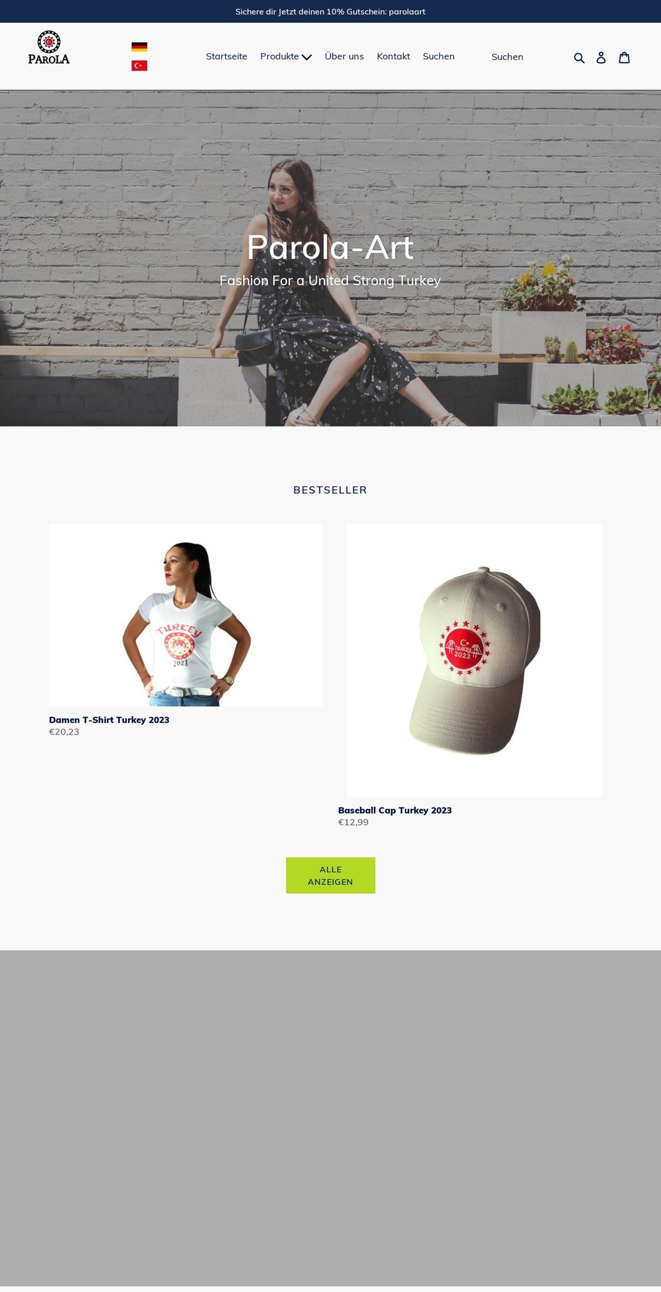 parola-art.de shopify website screenshot