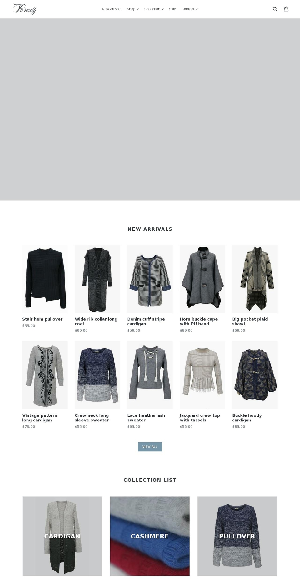 parolay.com shopify website screenshot