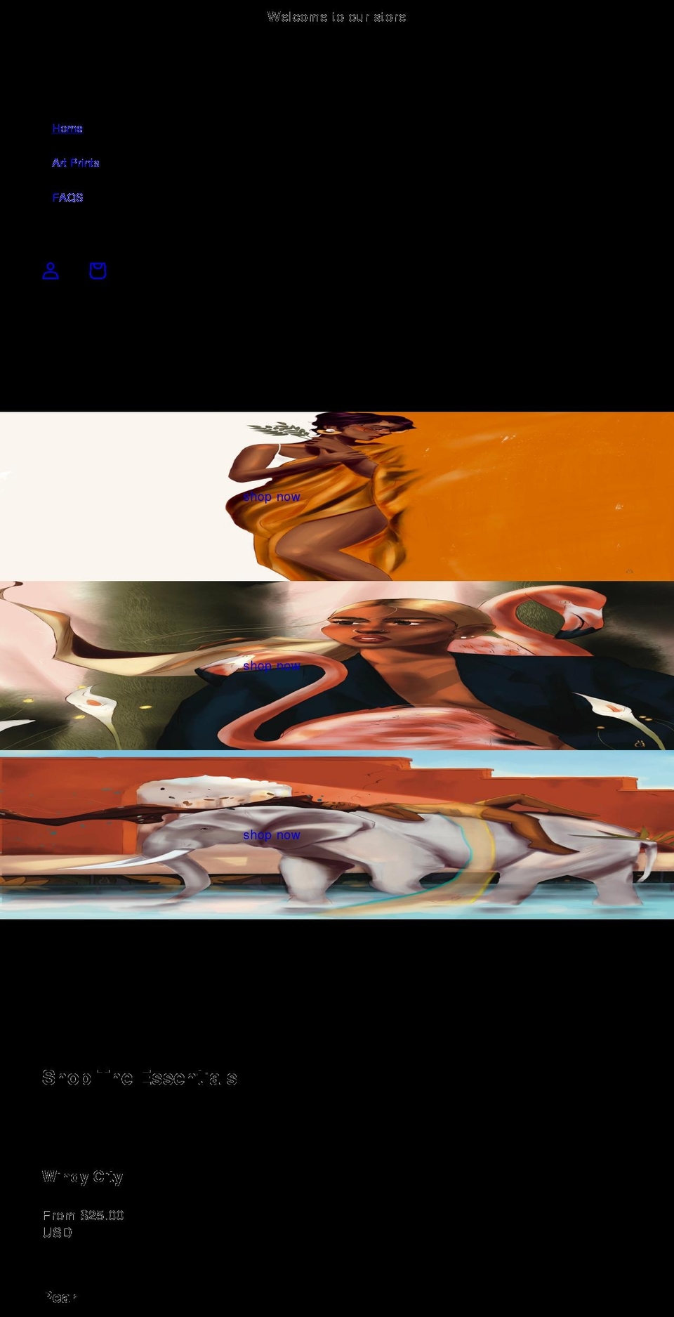 parris-designs.com shopify website screenshot