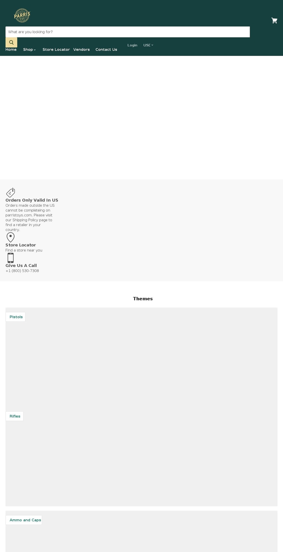 parristoys.com shopify website screenshot
