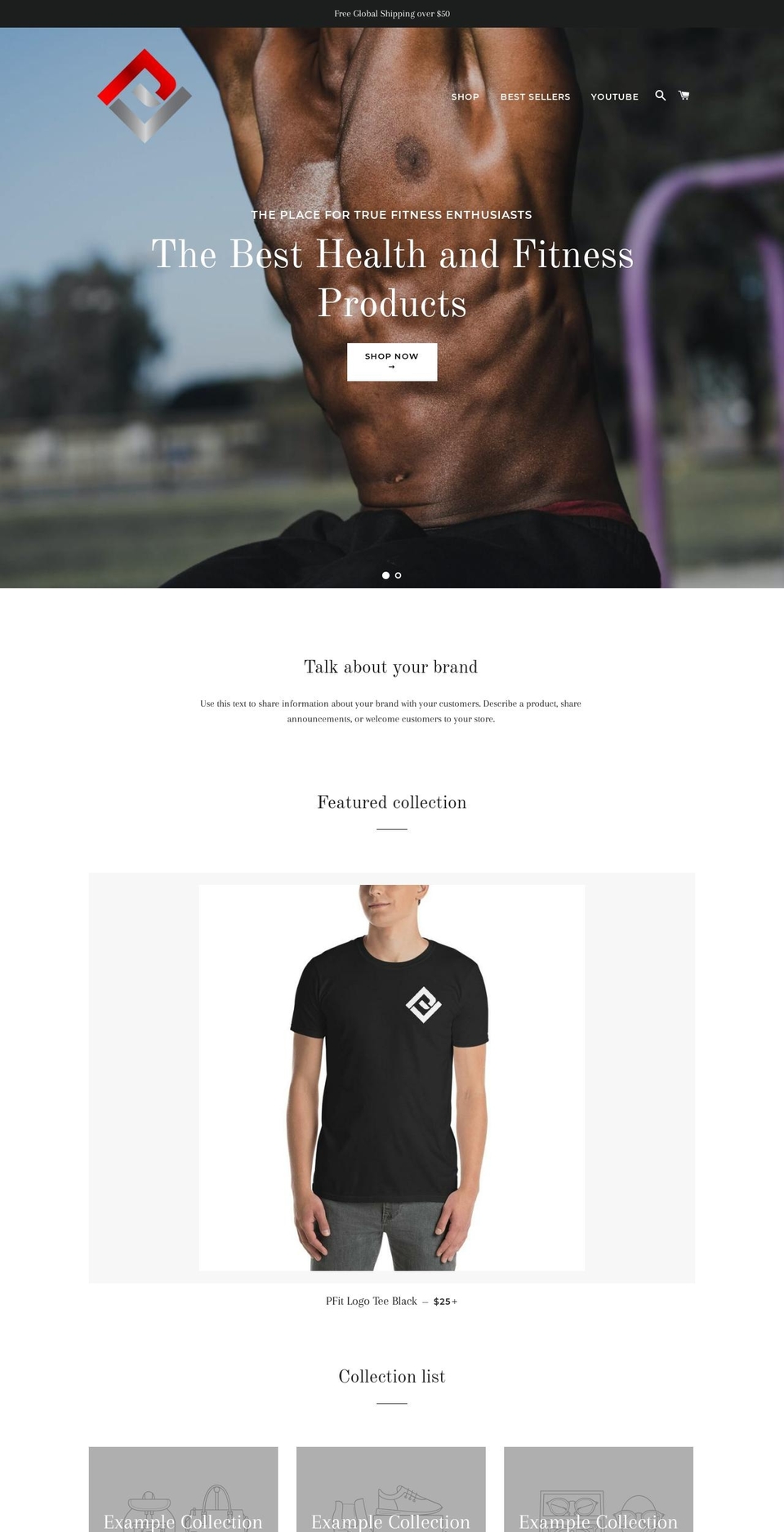 parryfit.com — Shopify storefront screenshot