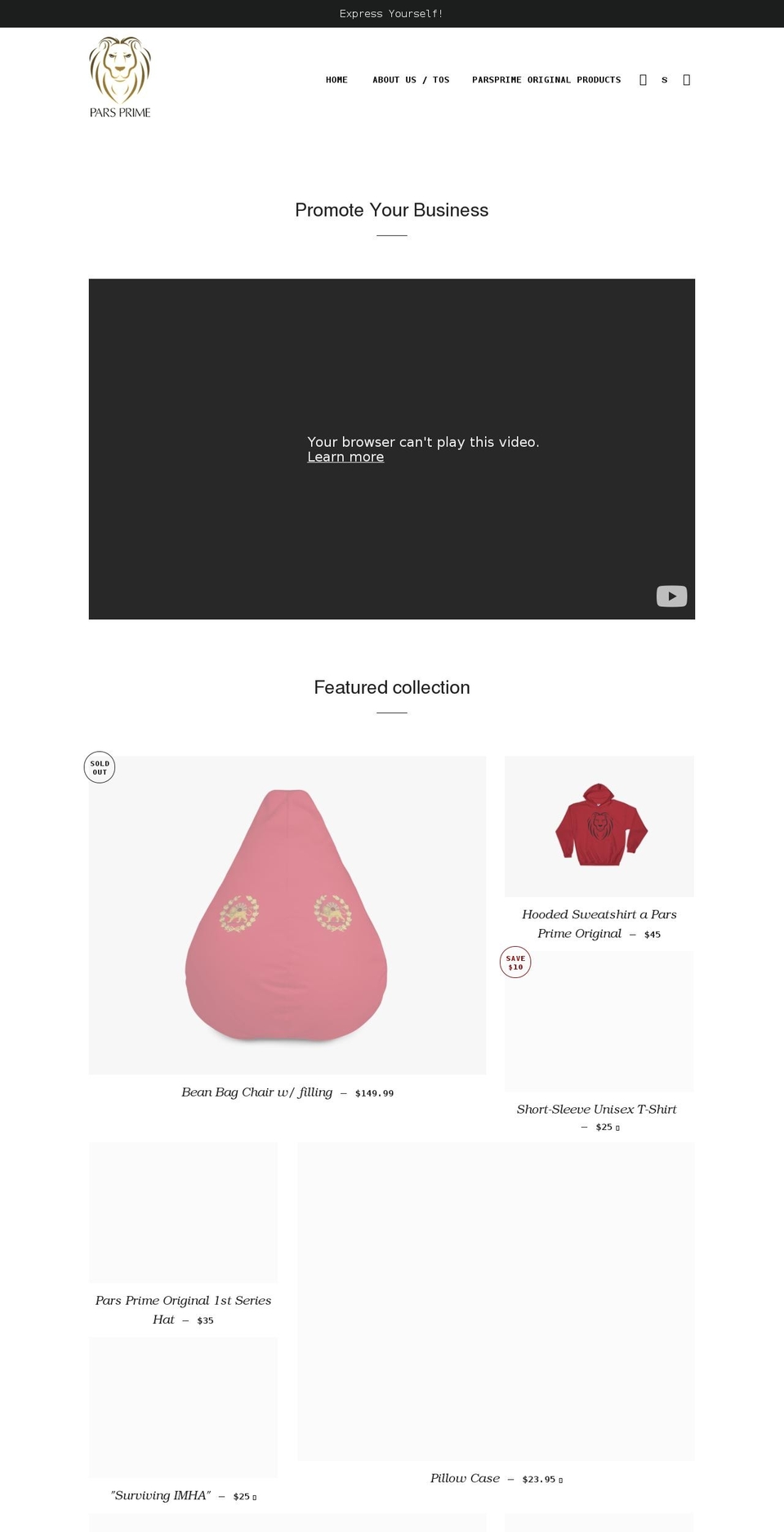 parsprime.com — Shopify storefront screenshot