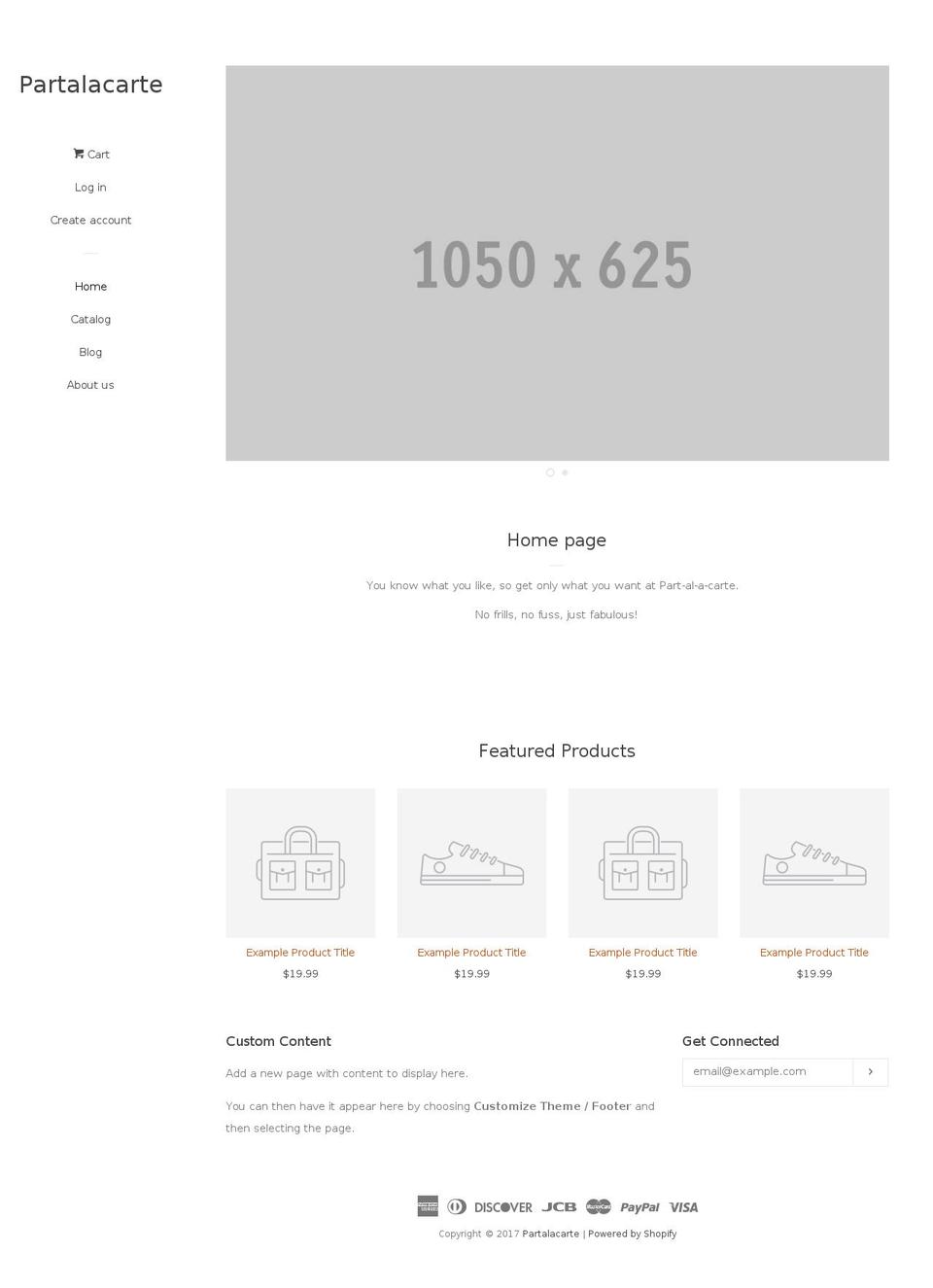 partalacarte.com shopify website screenshot
