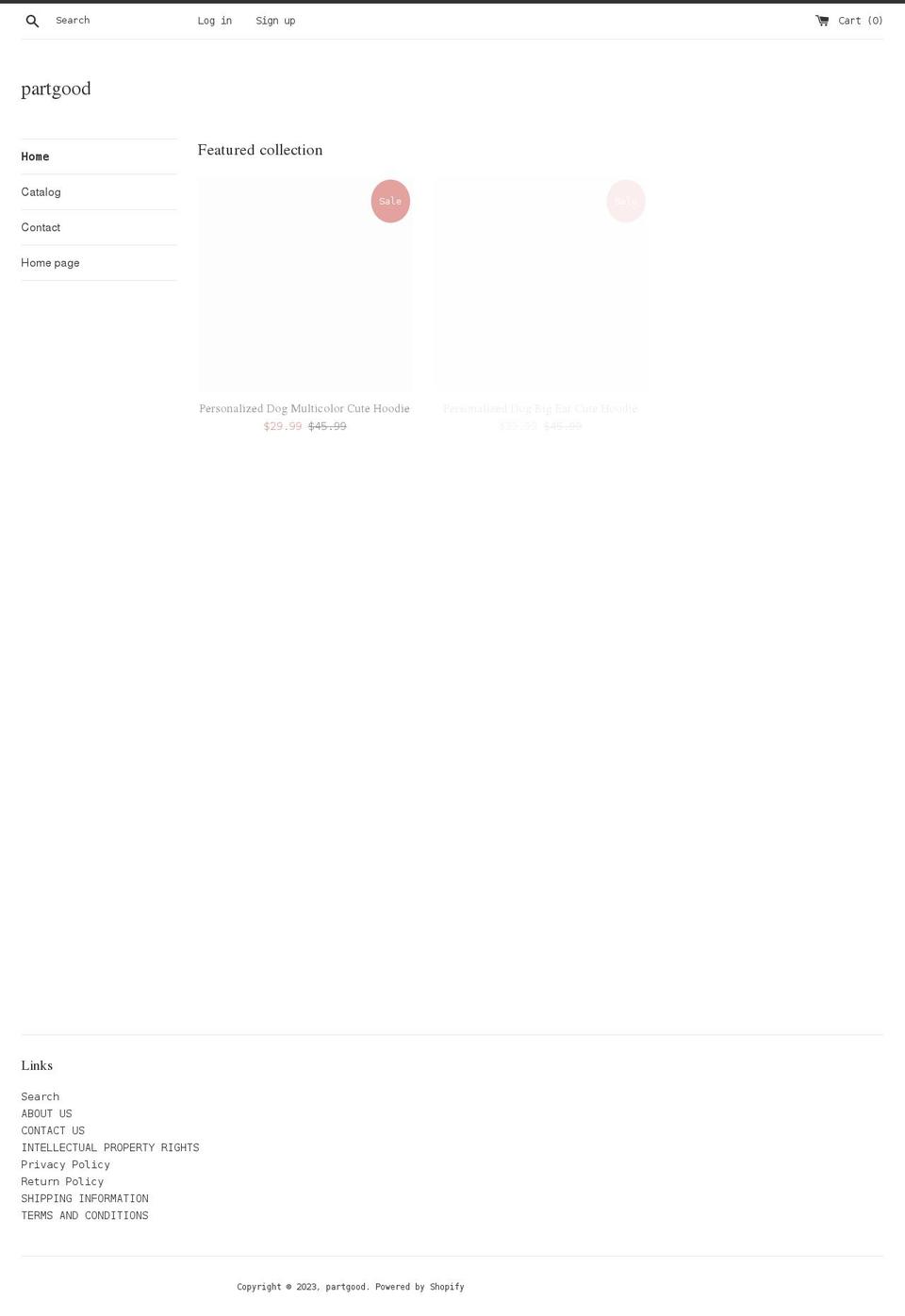partgood.com shopify website screenshot