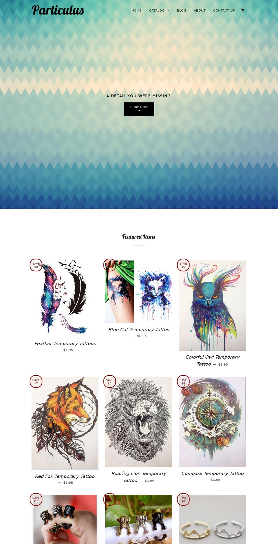 particulus.com shopify website screenshot