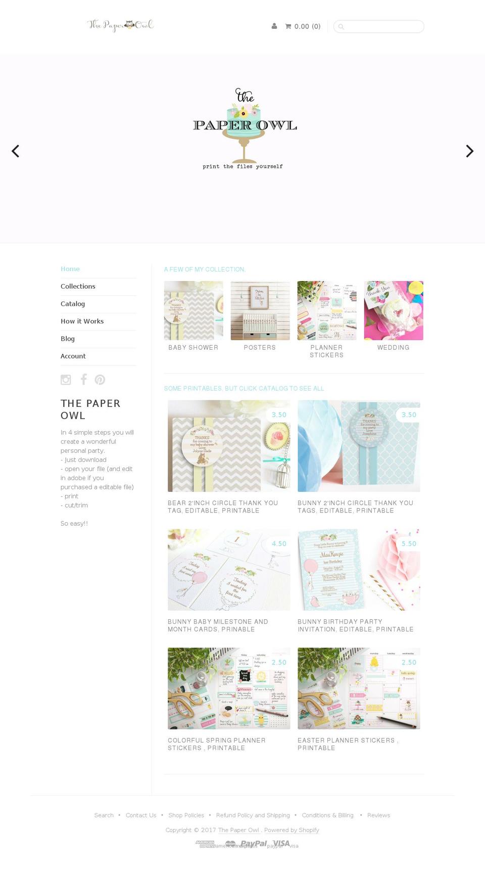 partiesbynslittleshop.com shopify website screenshot