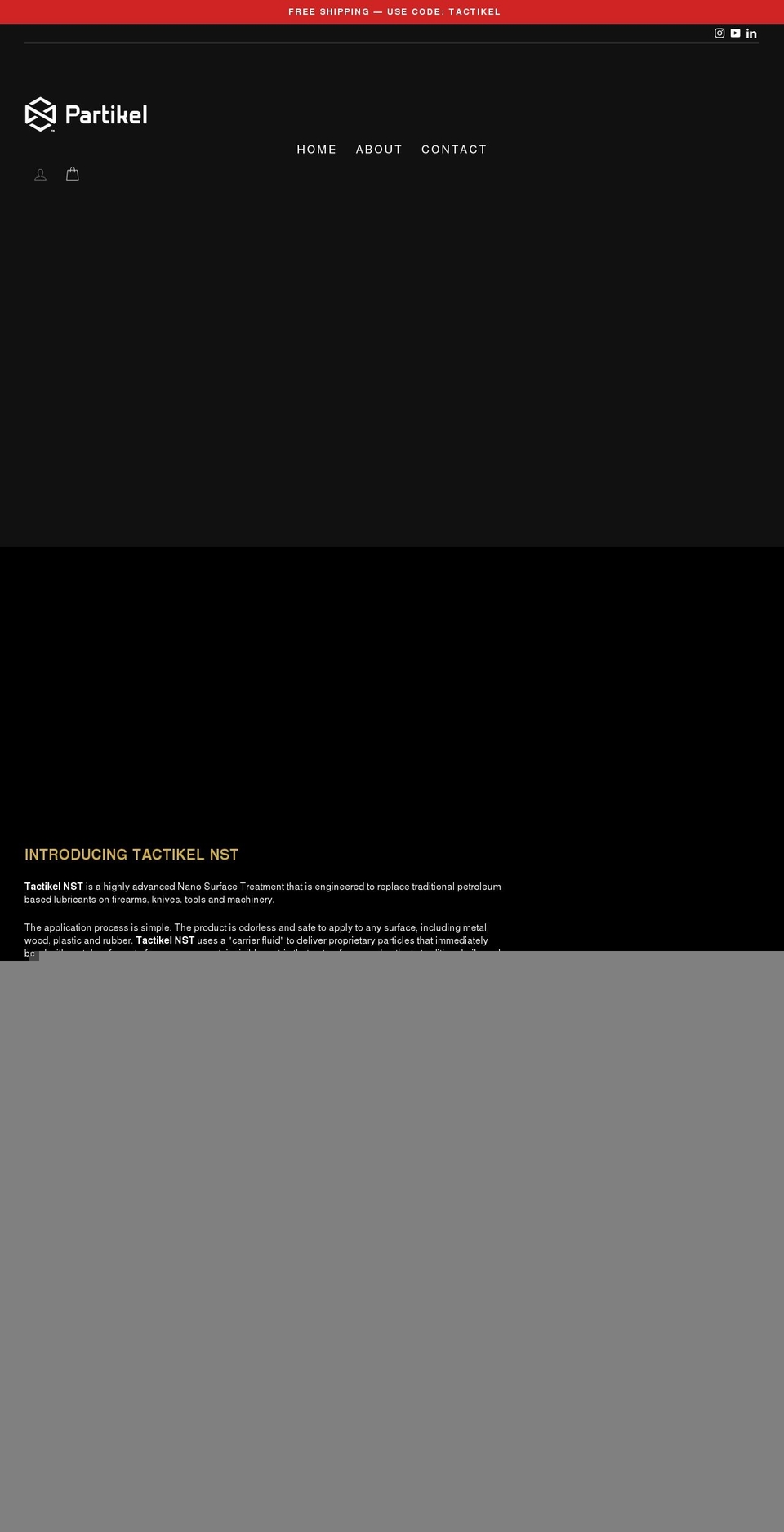 partikelnano.com shopify website screenshot