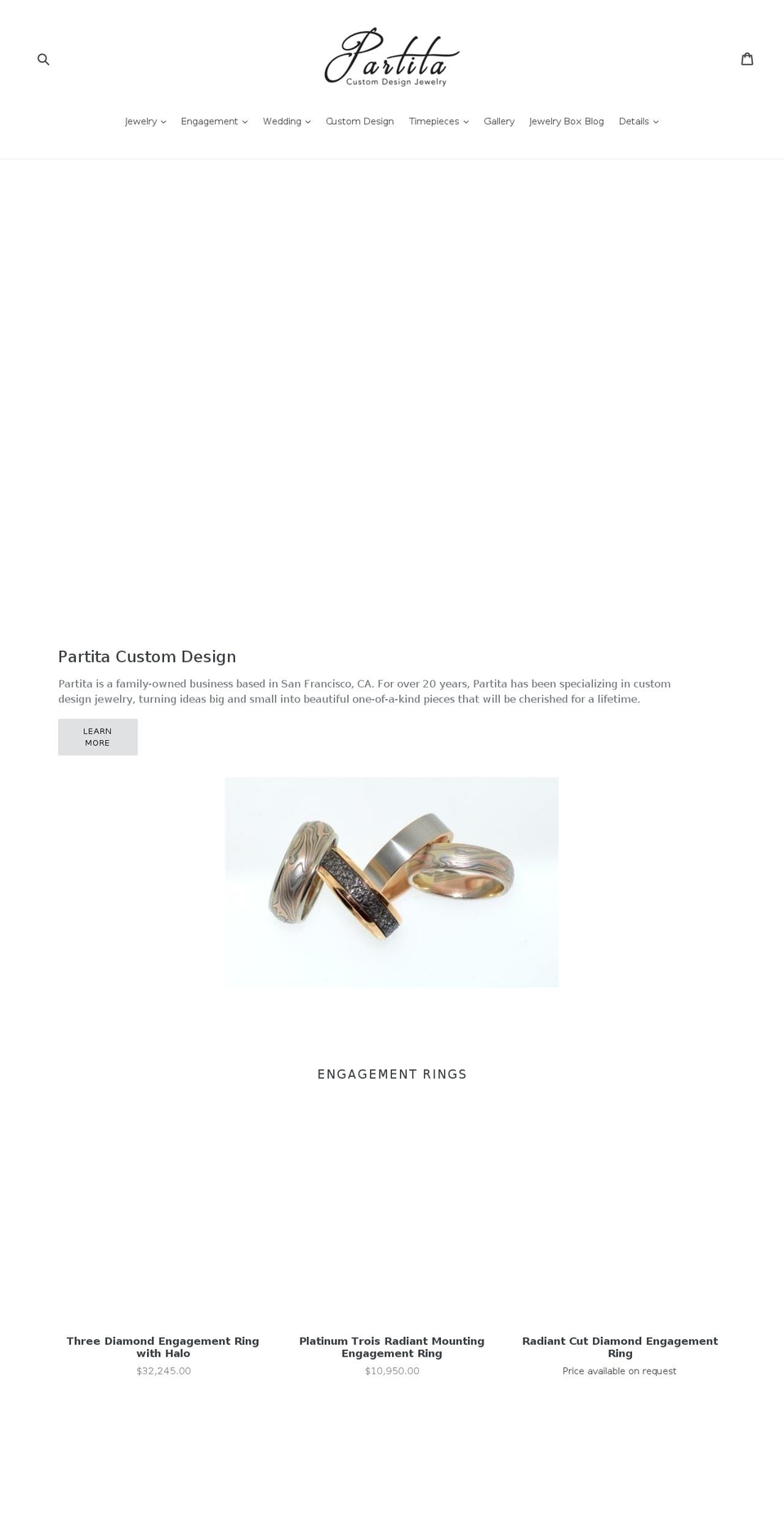 partitacustom.com — Shopify storefront screenshot