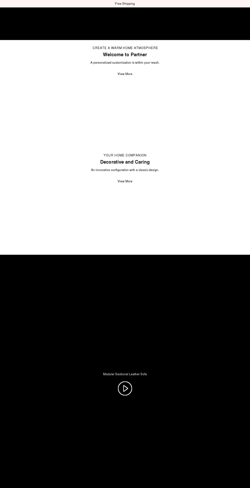 partner-furniture.com shopify website screenshot