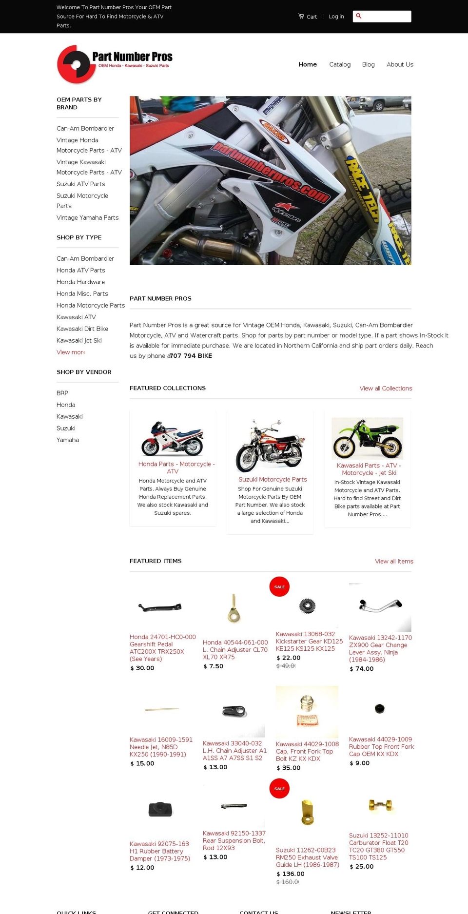 partnumberpros.com shopify website screenshot