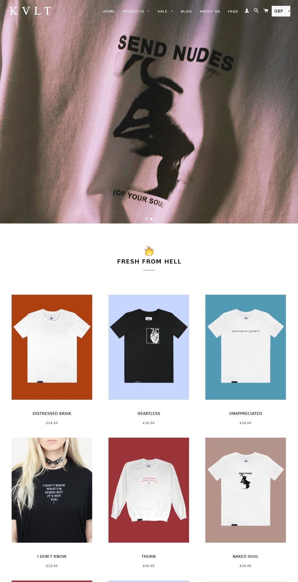 partofthekult.com shopify website screenshot