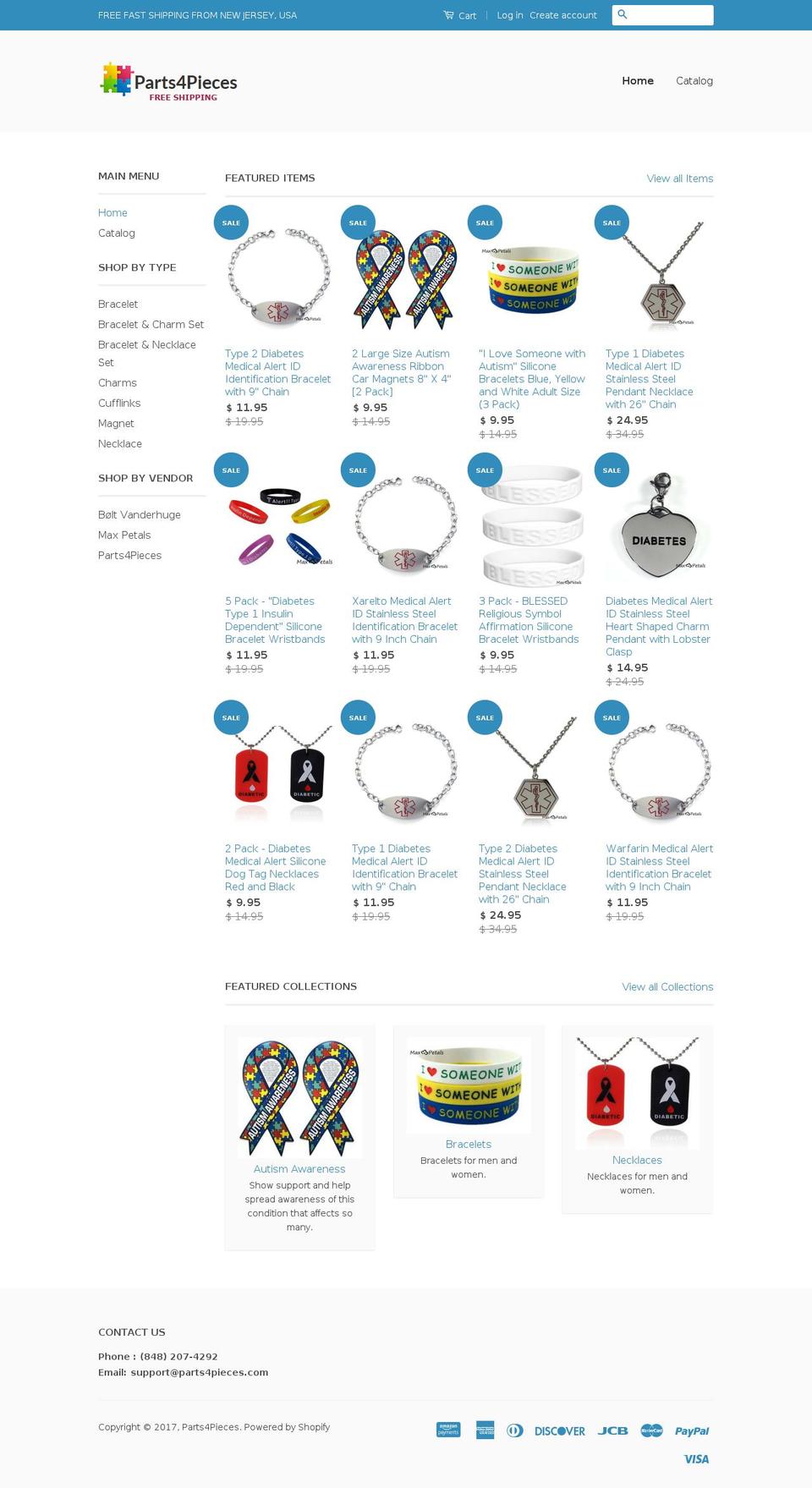 parts4pieces.com shopify website screenshot