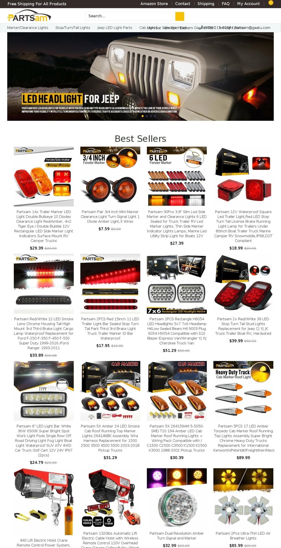 partsam.com shopify website screenshot