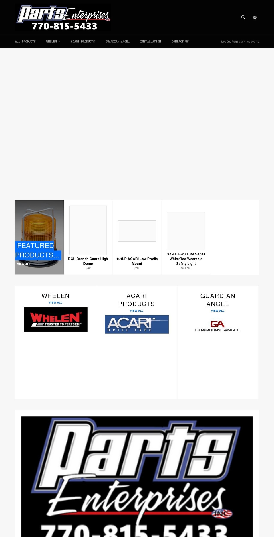 partsenterprisesofga.com shopify website screenshot