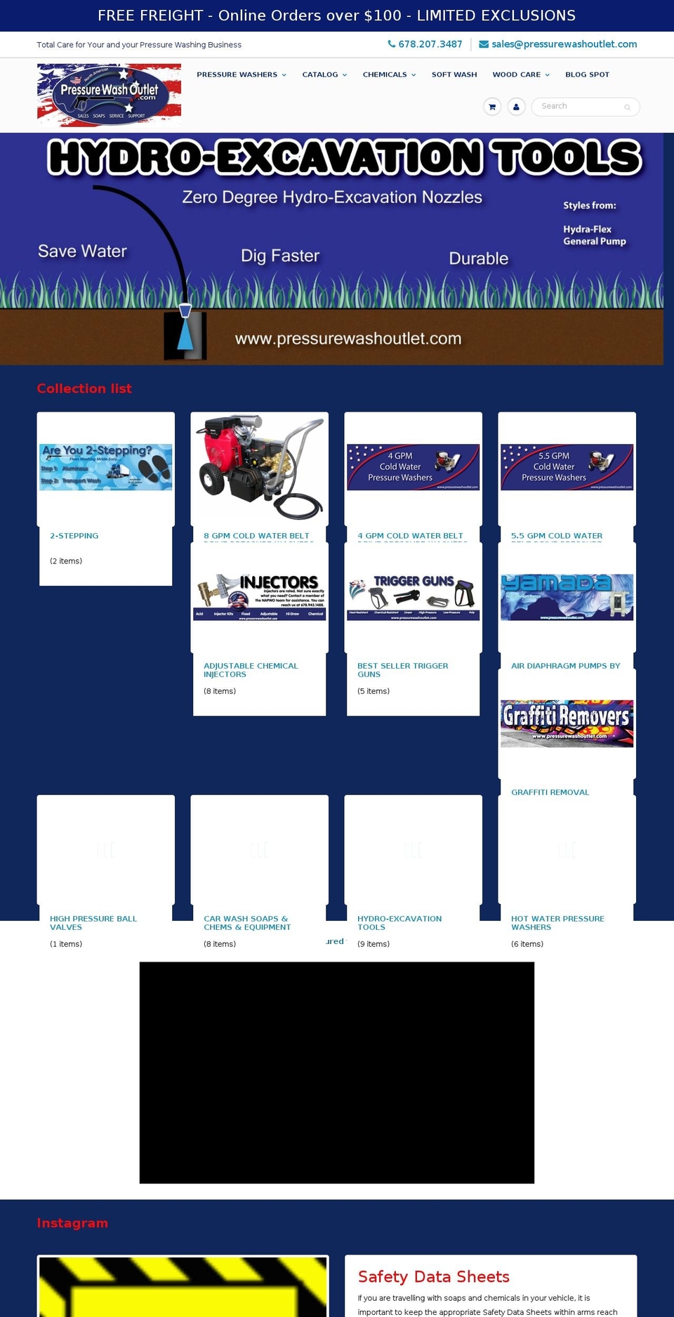 partsforpressurewashers.com — Shopify storefront screenshot