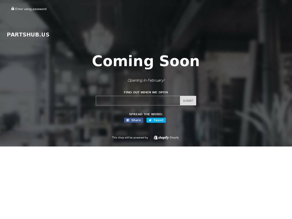 partshub.us shopify website screenshot