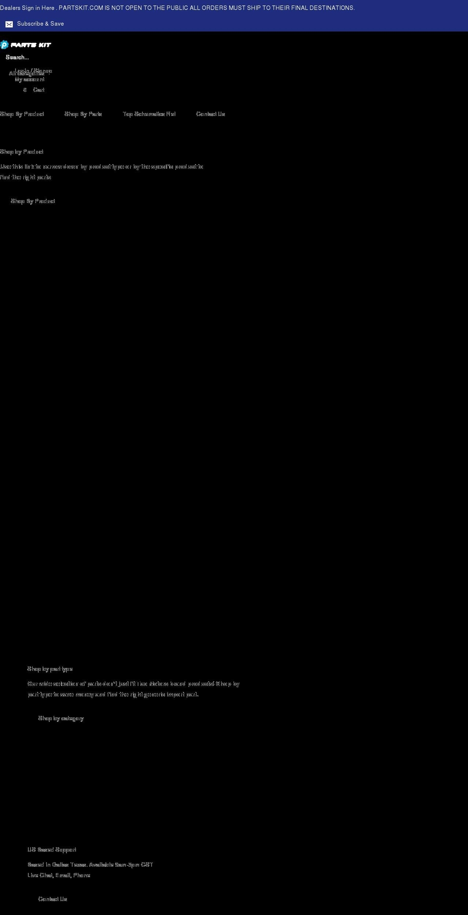 partskit.com shopify website screenshot