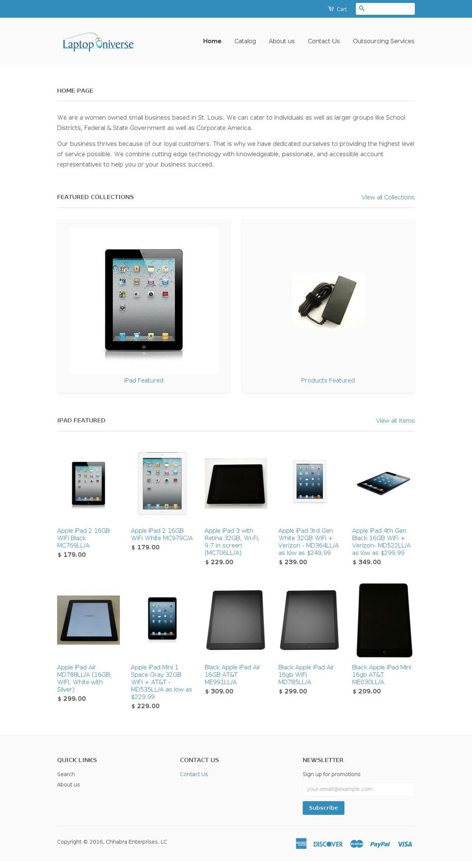 partsuniverse.com shopify website screenshot