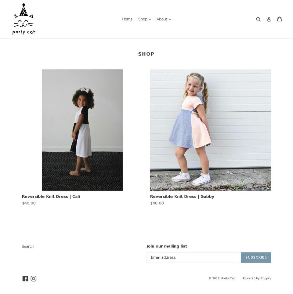 party-cat.com — Shopify storefront screenshot
