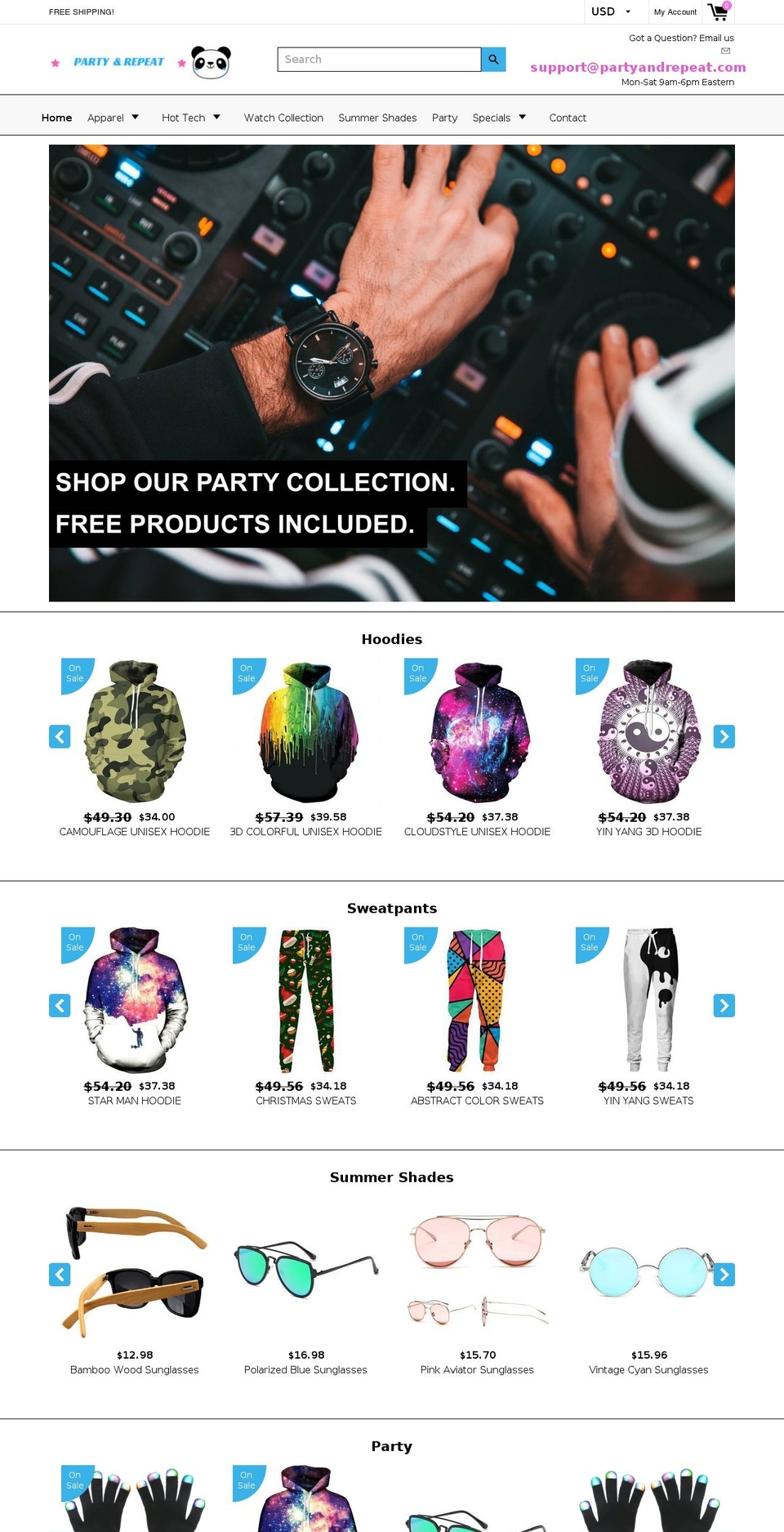 premium-upgraded-shoptimized-theme Shopify theme site example partyandrepeat.com