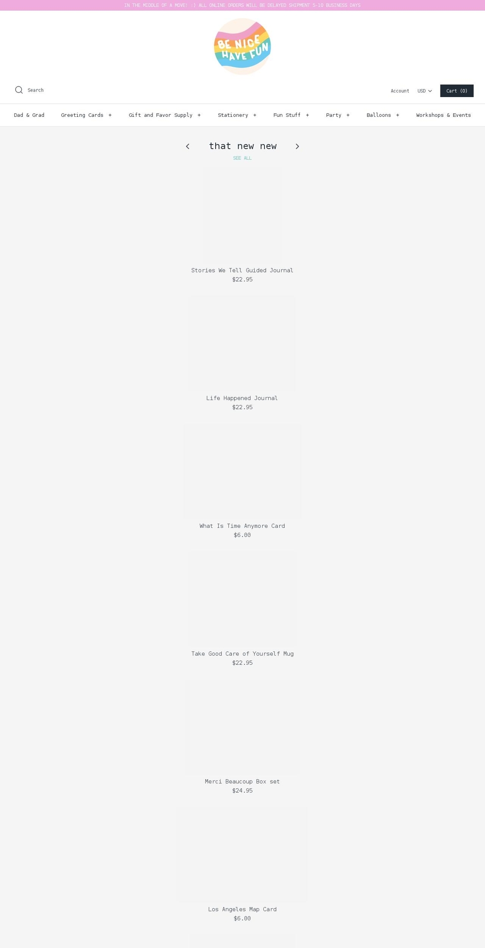 partyartcommunity.com shopify website screenshot