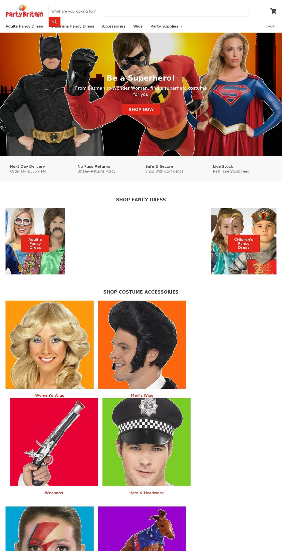 partybritian.com — Shopify storefront screenshot